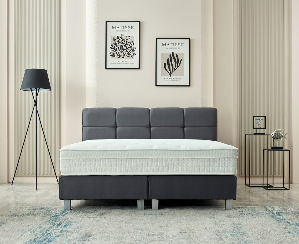 Boxspring Vida Velvet Antraciet 160x200