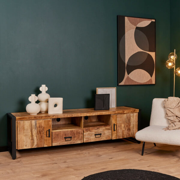 Tv meubel Boaz met deuren en lades | 200 cm