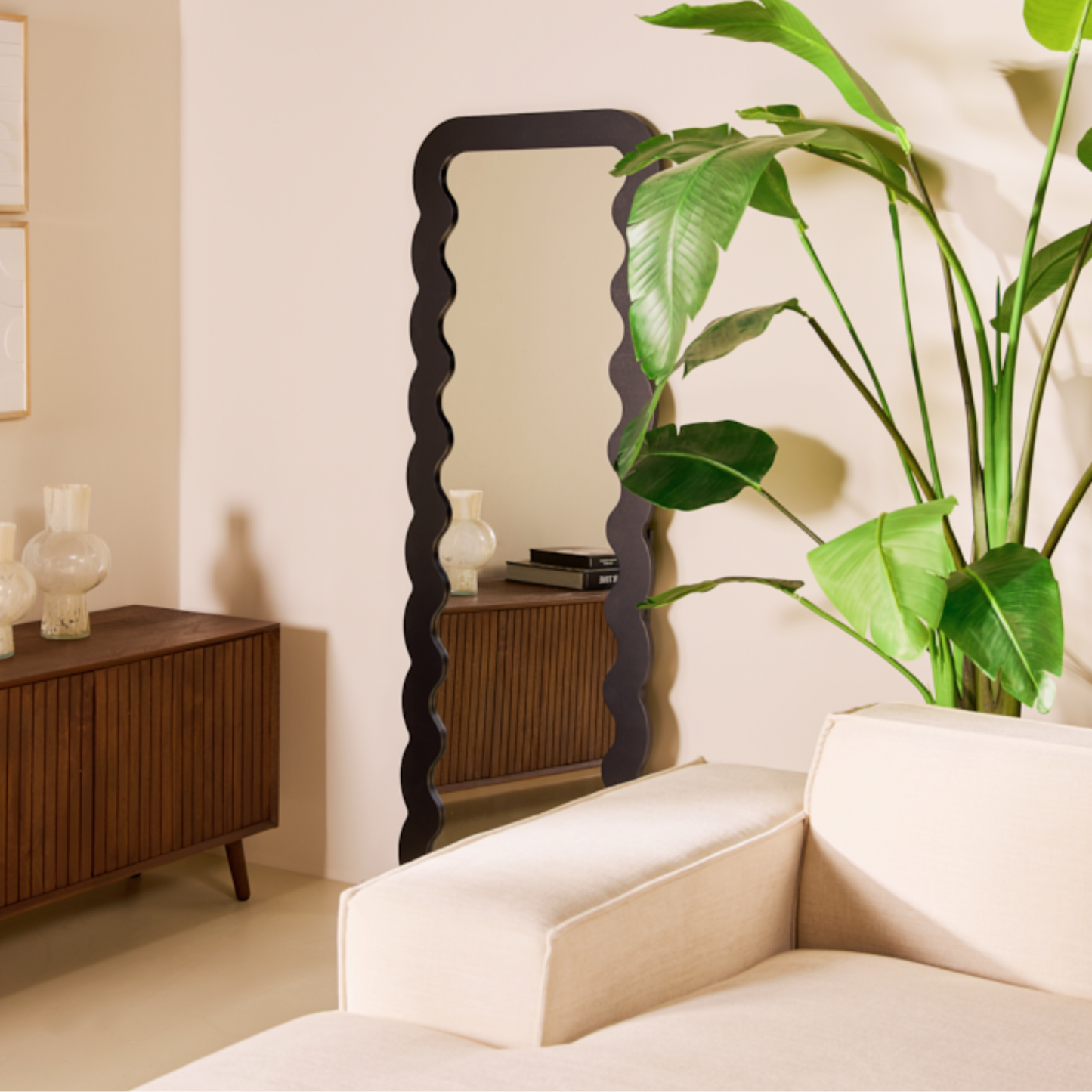 Organische Spiegel Nove - Zwart 165cm