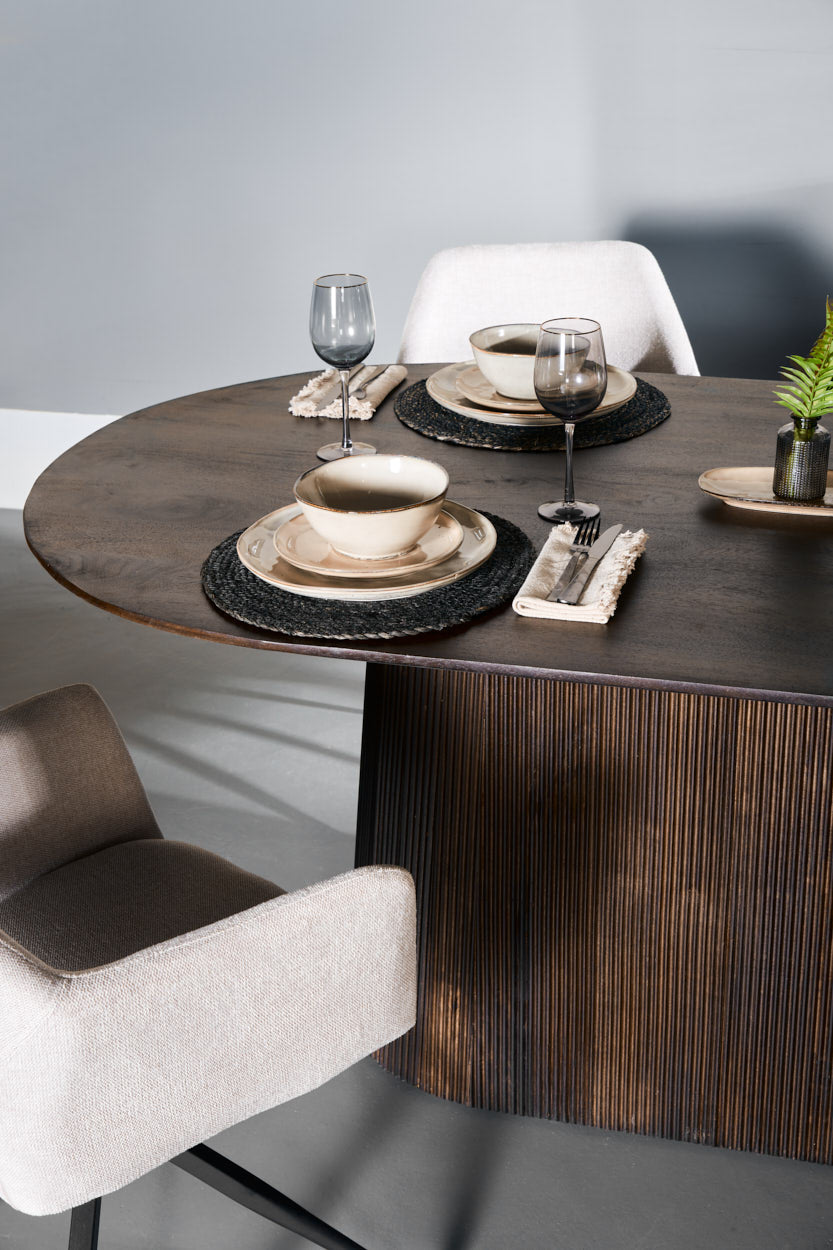 Mokka Eettafel Donkerbruin 200cm