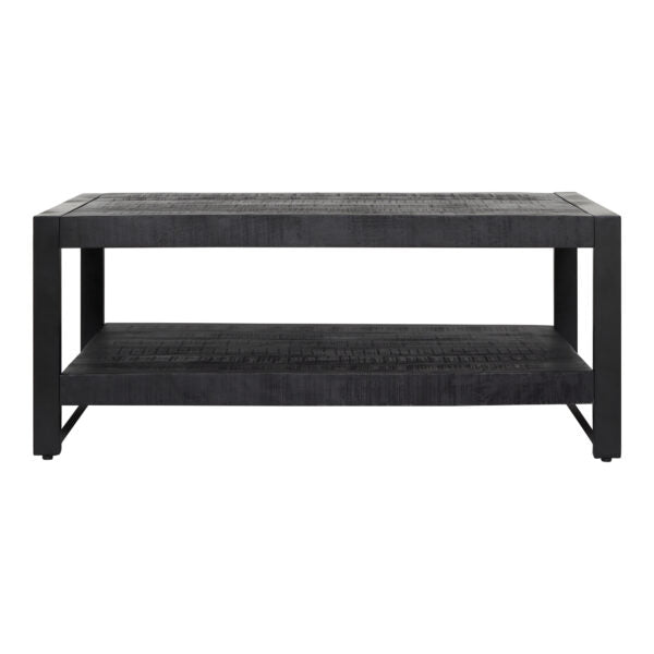 Salontafel Boaz Black met onderblad | 110 cm