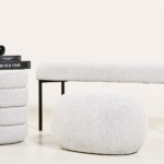 Poef Milly - Bouclé Naturel