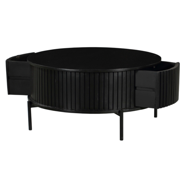 Salontafel Madison Black | 80 cm | Rond
