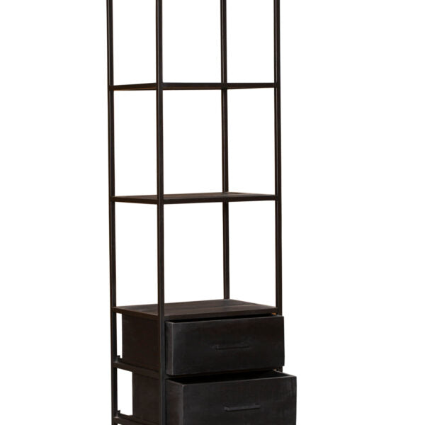 Boekenkast Denver Black 2 lades | 55 cm