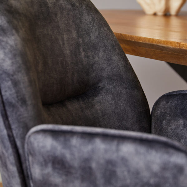 Eetkamerstoel Nova | Antraciet | Met armleuning