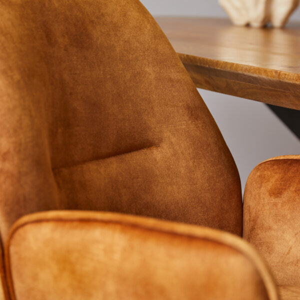 Eetkamerstoel Nova | Gold | Met armleuning