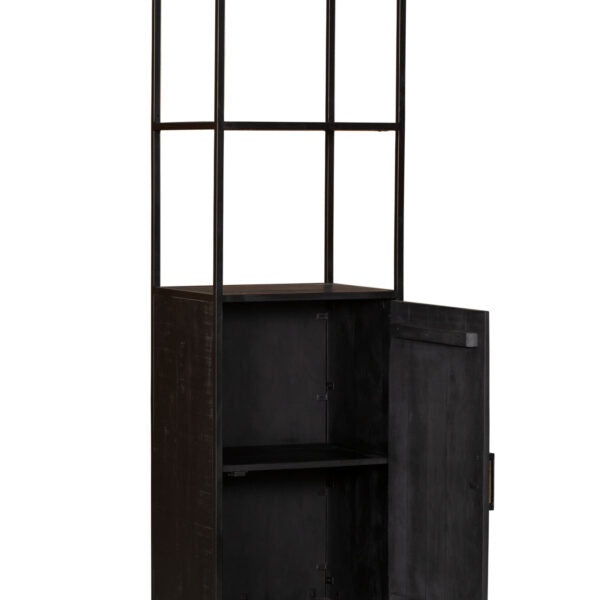 Boekenkast Denver Black 1 deur | 55 cm