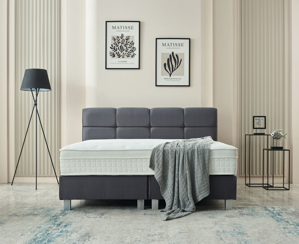Boxspring Vida Velvet Antraciet 160x200