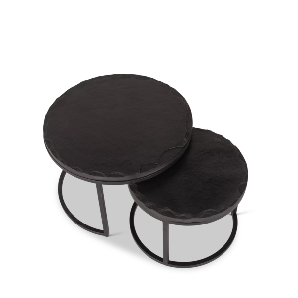 Salontafel Ora Black Kadappa Stone| 60 cm | Set van 2