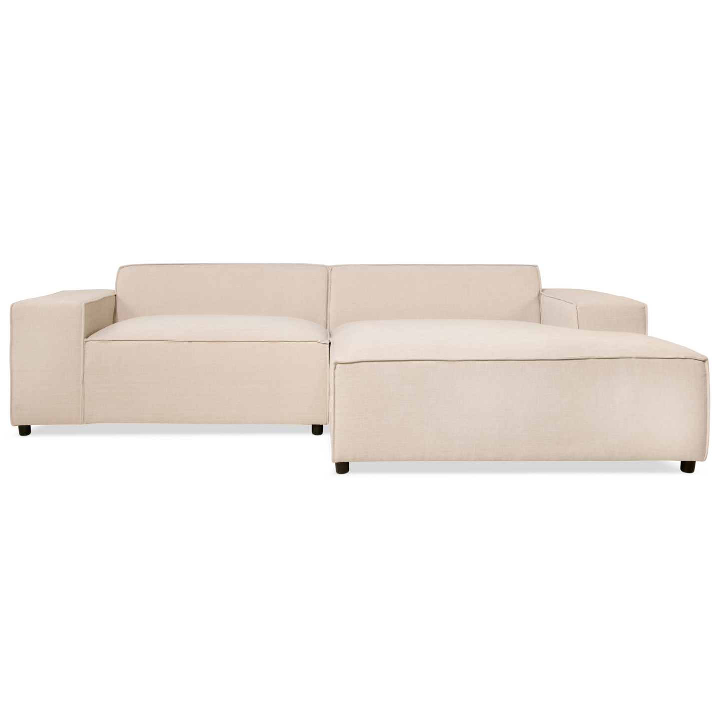 Hoekbank Lara - Stof Beige Rechts