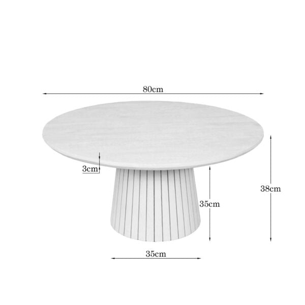Salontafel Solana Zand Mangohout 80 cm