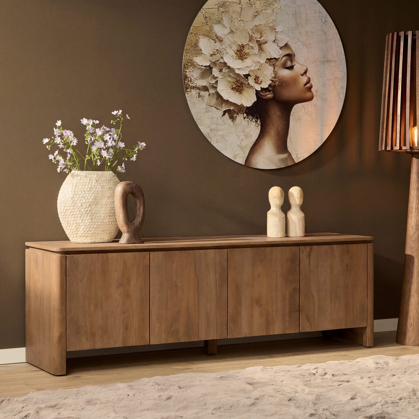Tv meubel Dallas Naturel Mangohout | diverse maten