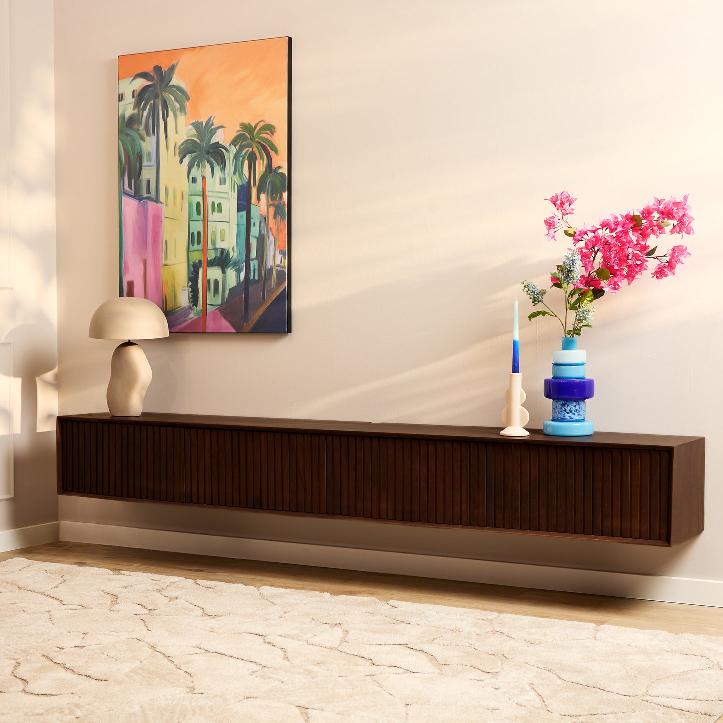 Zwevend tv meubel Madison Brown | div maten