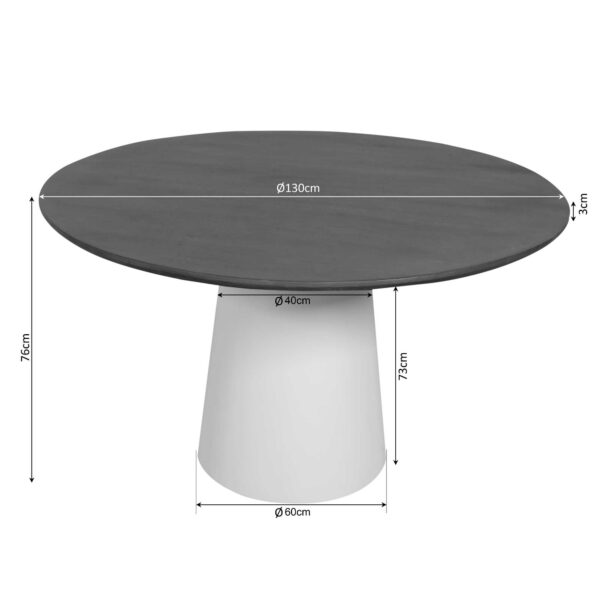 Eettafel Madison Natural | div maten| Kolom Poot