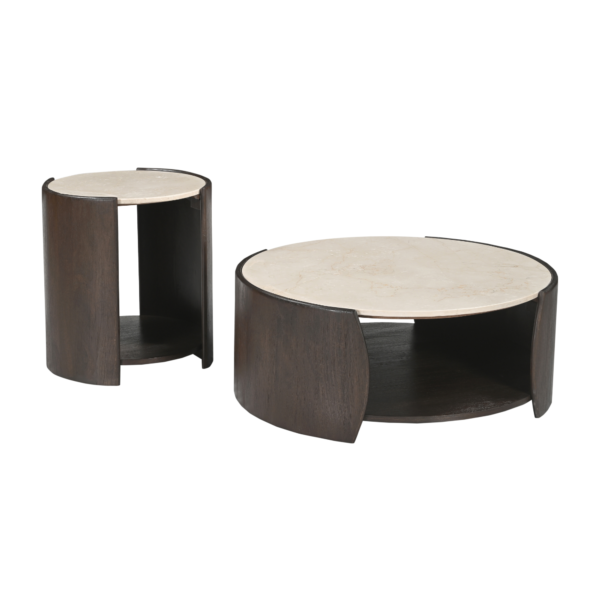 Salontafel Rune Botticino marmer 80 cm