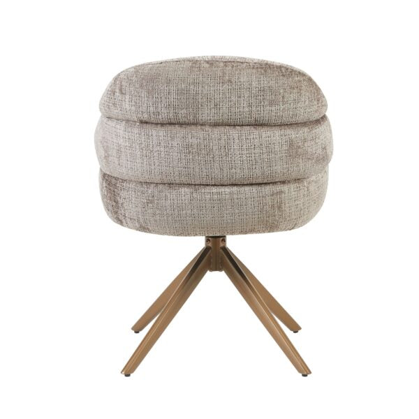 Eetkamerstoel Bella | Clay | Poot Bronze | Met armleuning