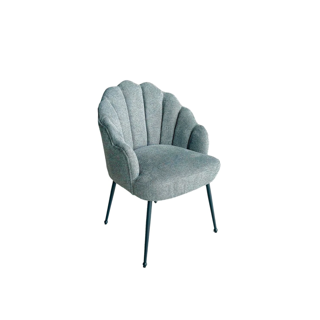 STOEL ACCENT ZB-5600 ZWARTE POTEN + DONKERGRIJZE TEXERE