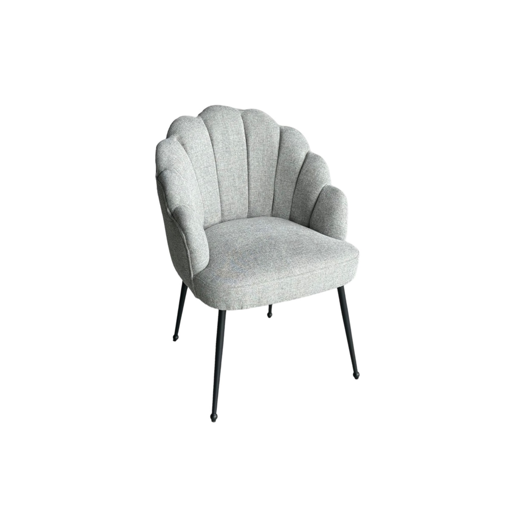 STOEL ACCENT ZB-5600 ZWARTE POTEN + LICHTGRIJZE TEXERE