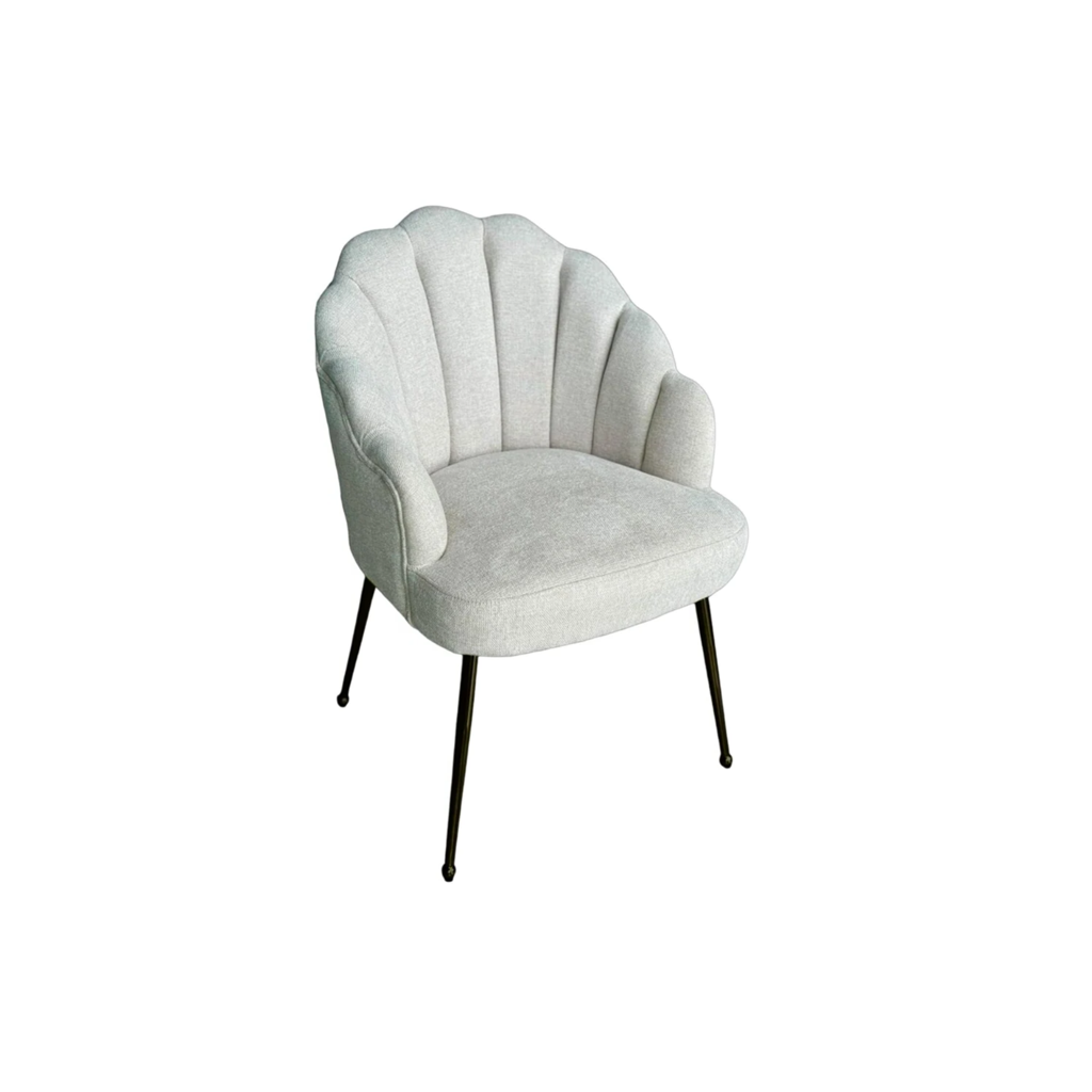 STOEL ACCENT ZB-5600 ZWARTE POTEN + LICHT TAUPE TEXERE