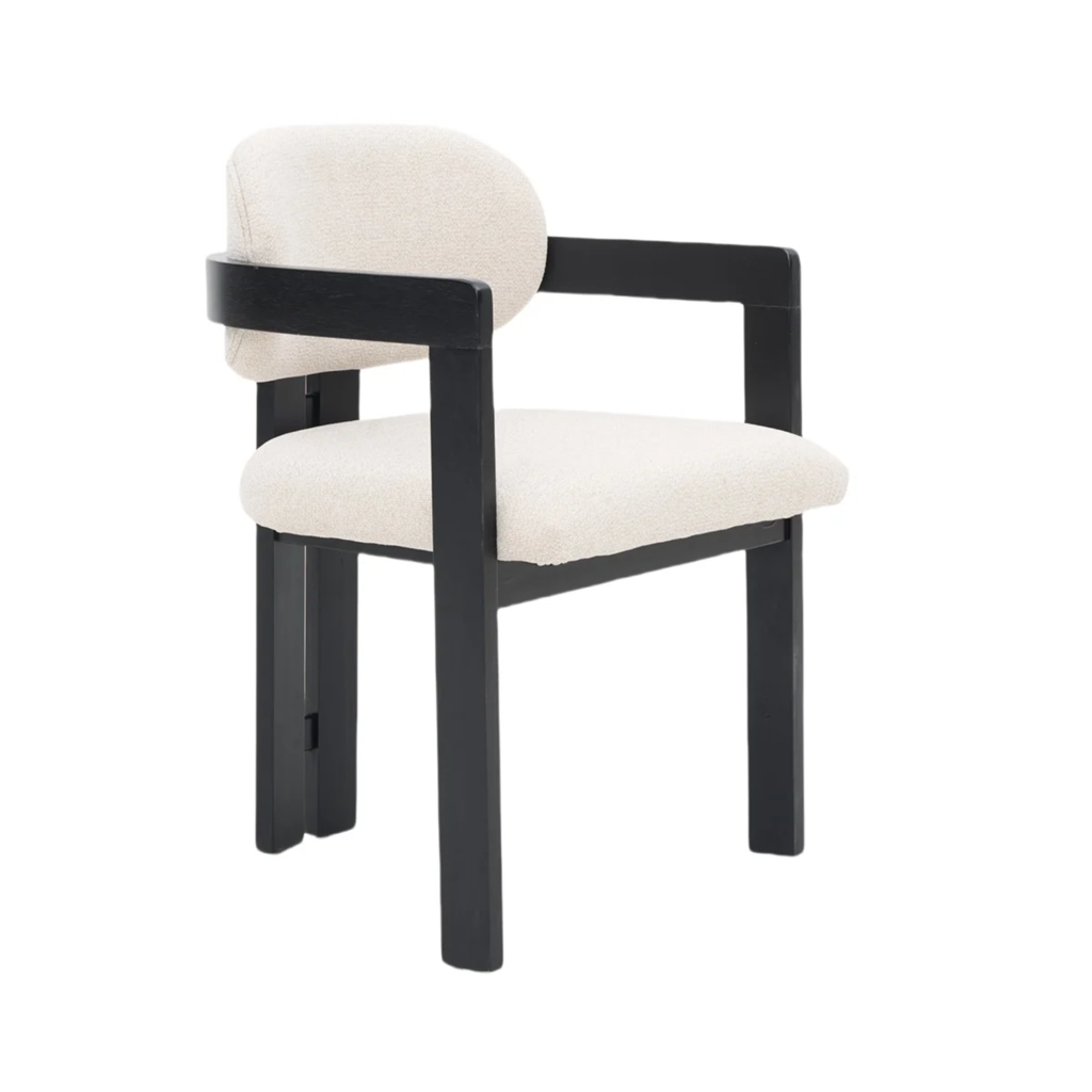 STOEL DUBAI ZB-5576 ZWARTE POTEN DY2117-1 CREME