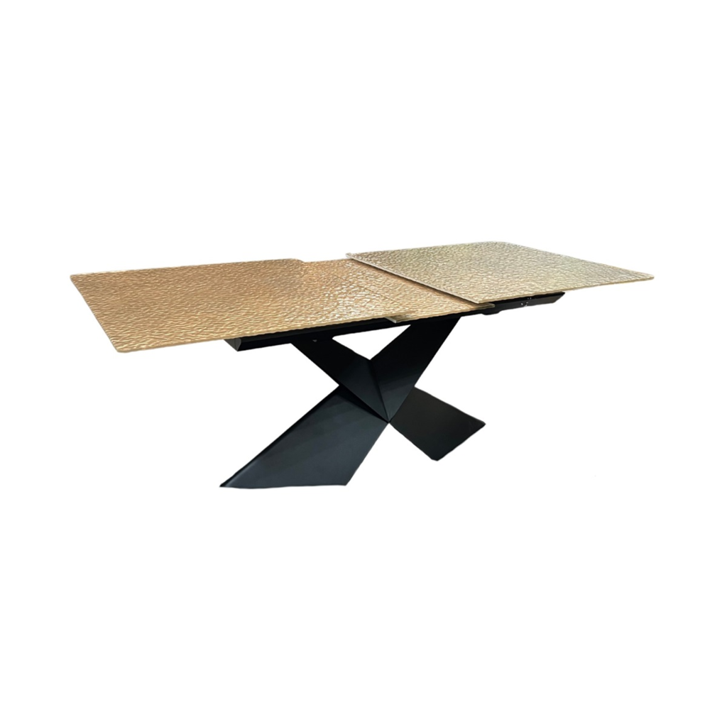 EMPIRE DT ZWART 180/220X90 GOUD GEFUSEERD GLAZEN BLAD