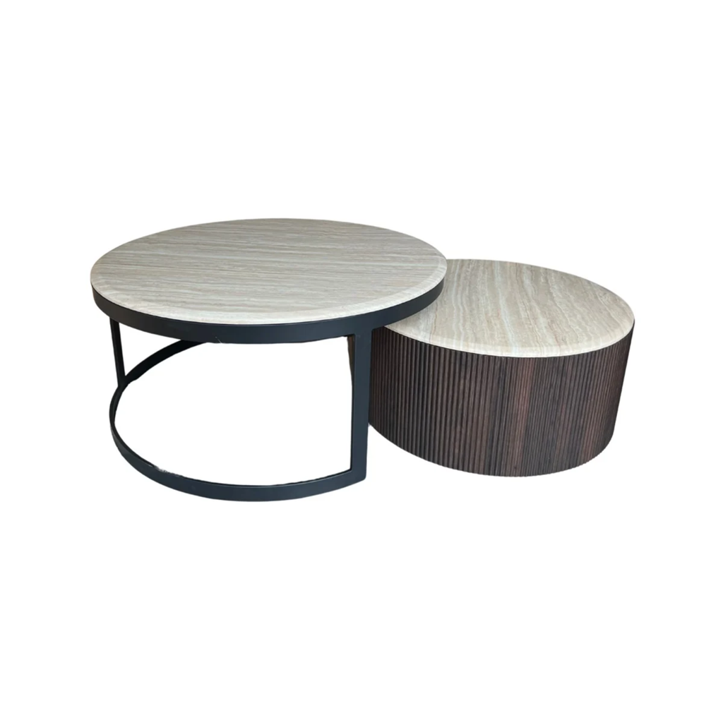 VOS ZWART / BRUIN FLINTSTONE MARMER-LOOK BLAD