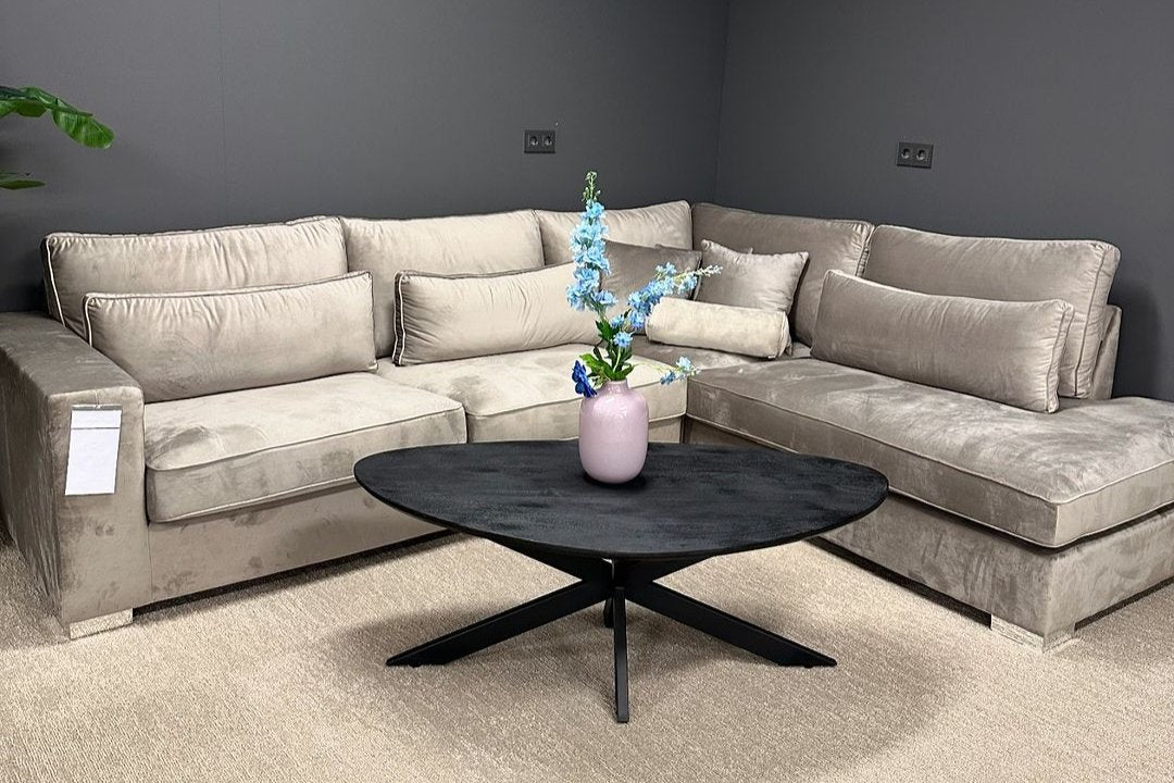 Crescent velvet velours loungebank
