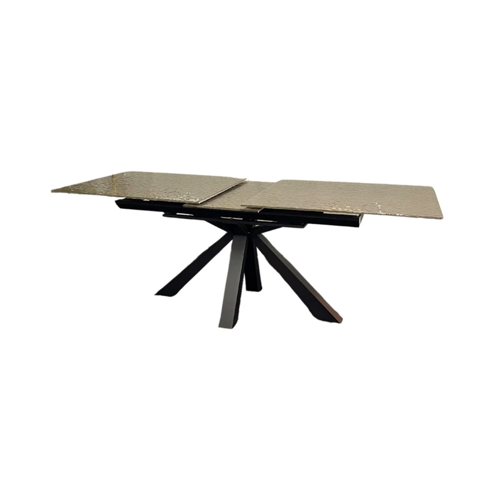 OCTOPUS DT ZWART 180/220X90 GOUD GEFUSEERD GLAZEN BLAD