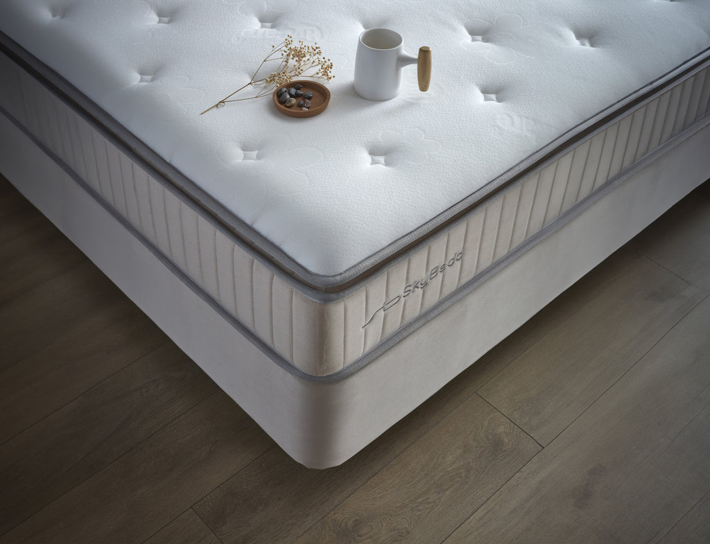 Storage box spring Birdybedd Beige 160x200