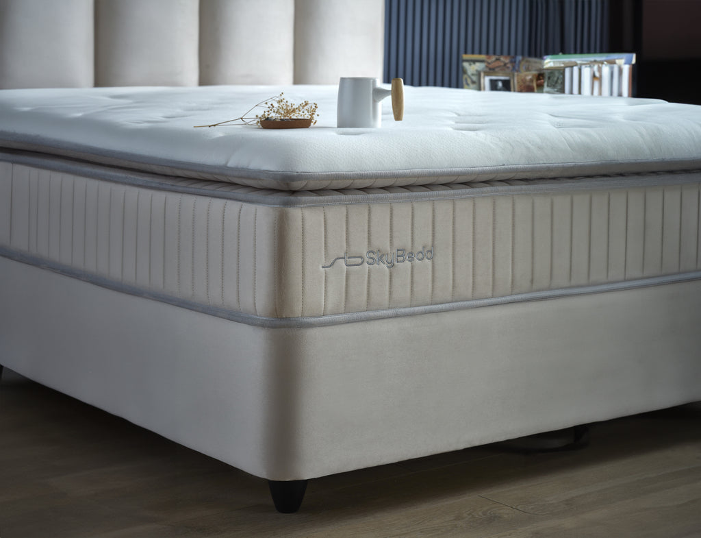 Storage box spring Birdybedd Beige 160x200
