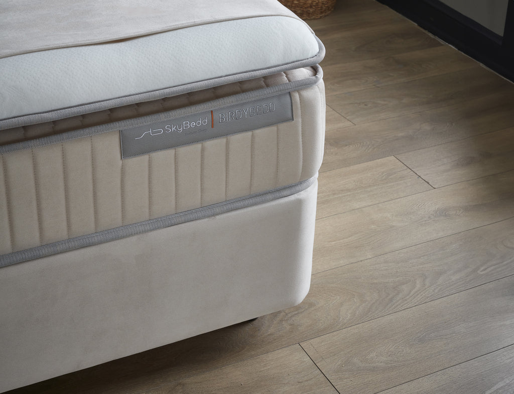 Storage box spring Birdybedd Beige 160x200
