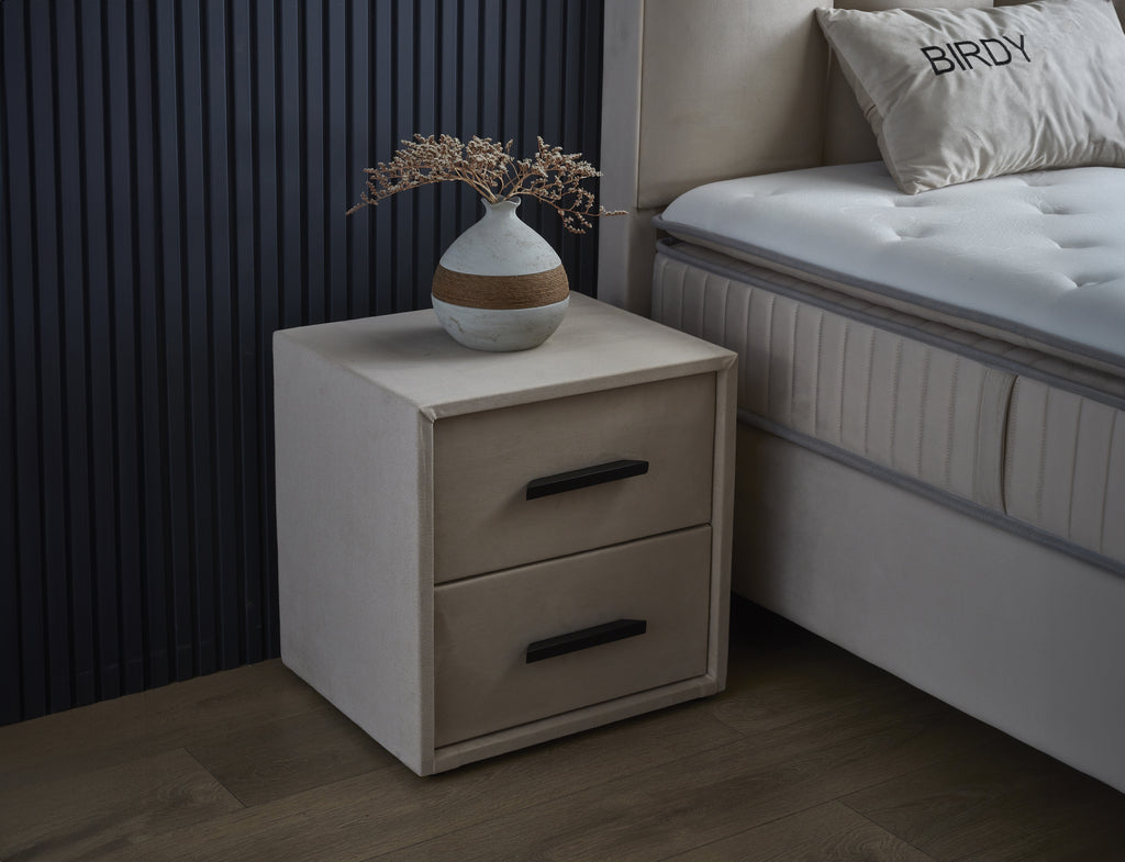 Storage box spring Birdybedd Beige 160x200