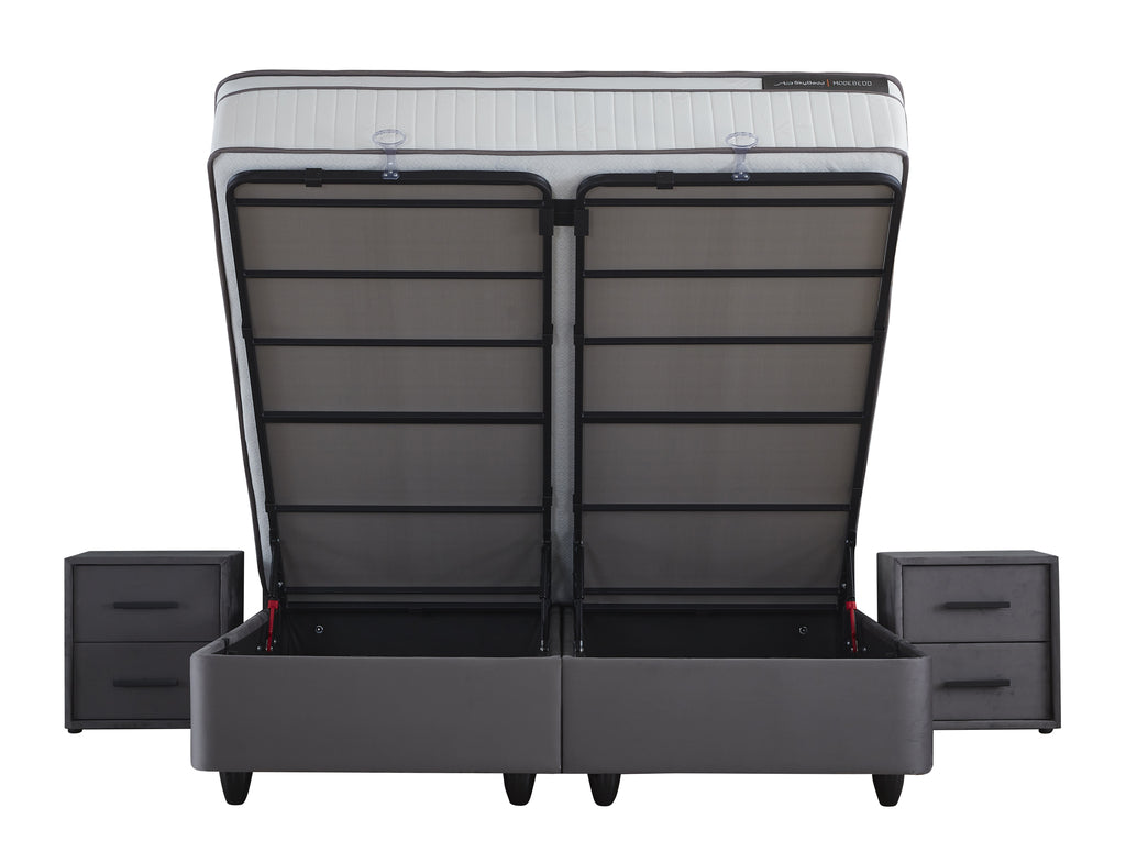 Storage Boxspring Fashion Bed Anthracite 180x200