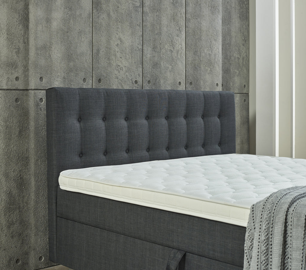Storage Box Spring Shurgard Anthracite 160x200 - With footboard