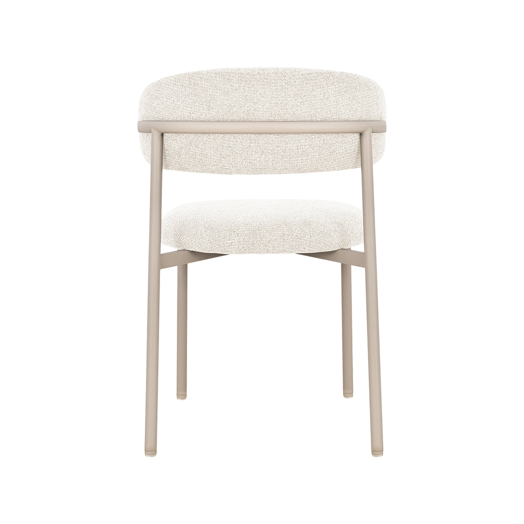 LABEL51 Eetkamerstoel Kaito - Naturel - Prestige - Taupe Metaal