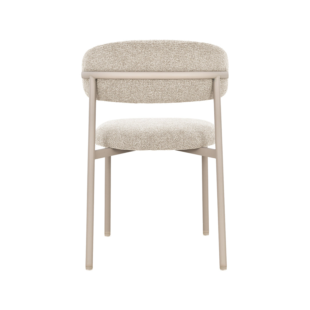 LABEL51 Eetkamerstoel Kaito - Beige - Prestige - Taupe Metaal