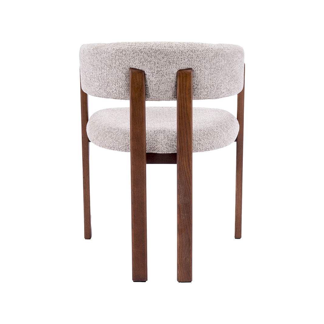 LABEL51 Eetkamerstoel Osaka - Beige - Superb - Walnoot Hout