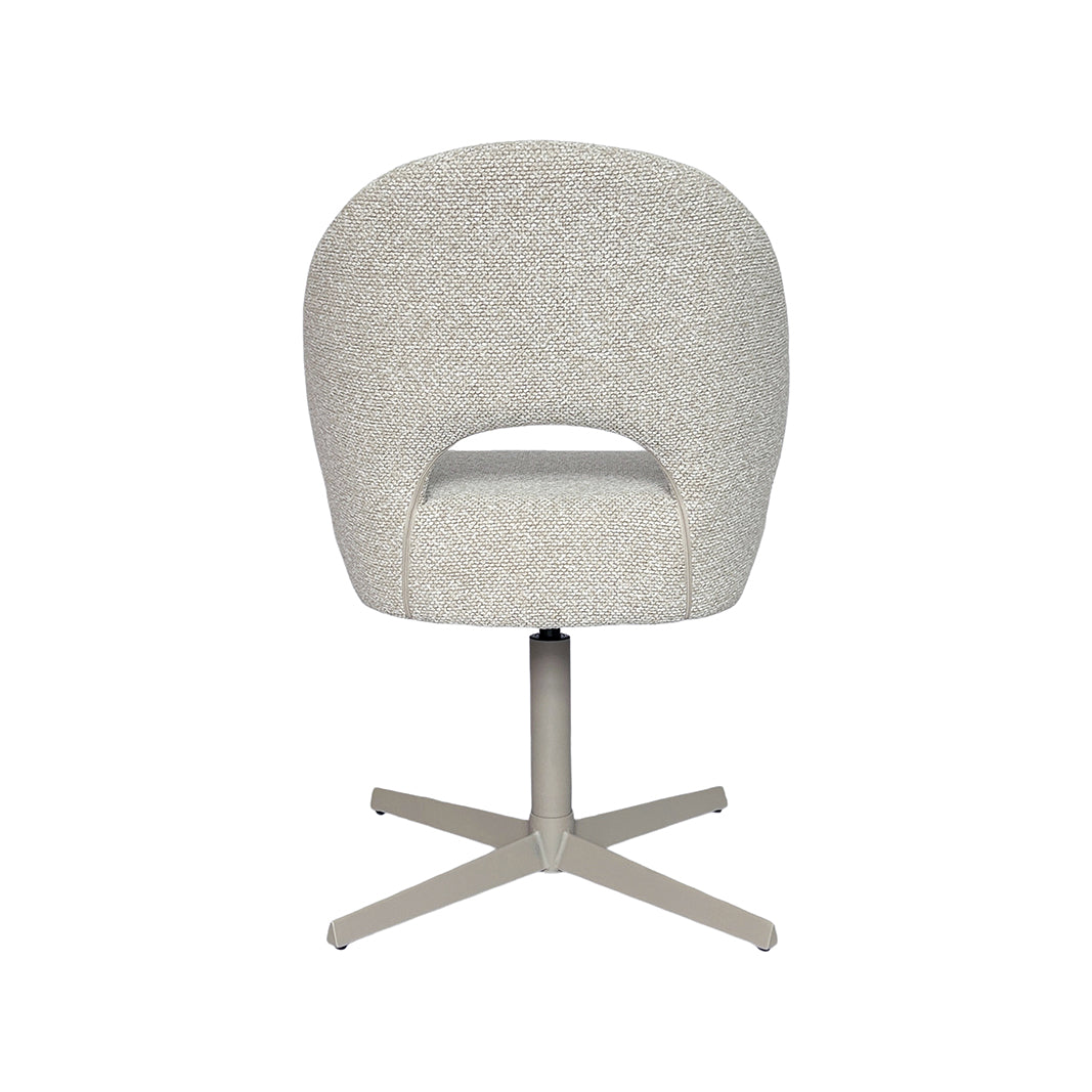 LABEL51 Eetkamerstoel Saint Tropez - Naturel - Royal Boucle - Taupe Metaal