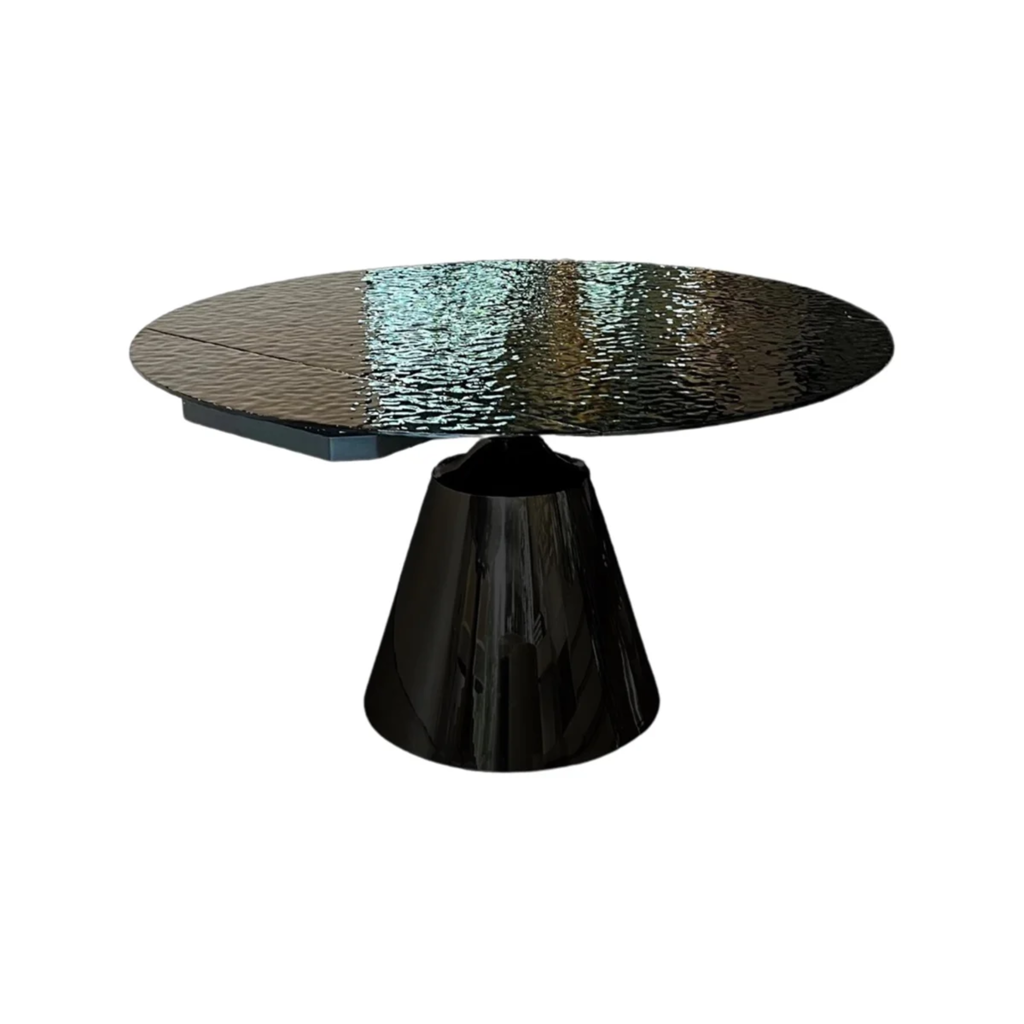 DRAAI DT ZWART 135/86X75 ZWART GESMOLTEN GLAZEN BLAD