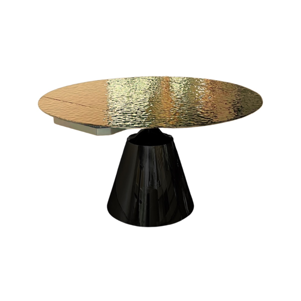 DRAAI DT ZWART 135/86X75 GOUD GEFUSEERD GLAZEN BLAD