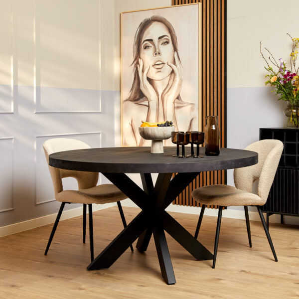 Eettafel Denver Black | Rond