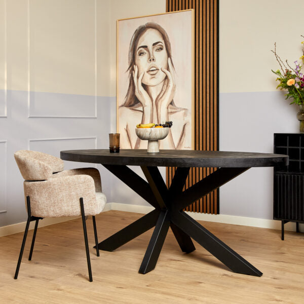 Eettafel Denver Black | Ovaal