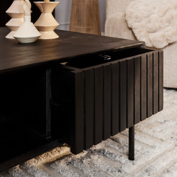 Salontafel Madison Black | 80 cm | Vierkant