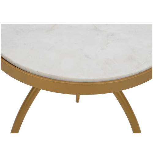 Bijzettafel Kay White marble | 40 cm