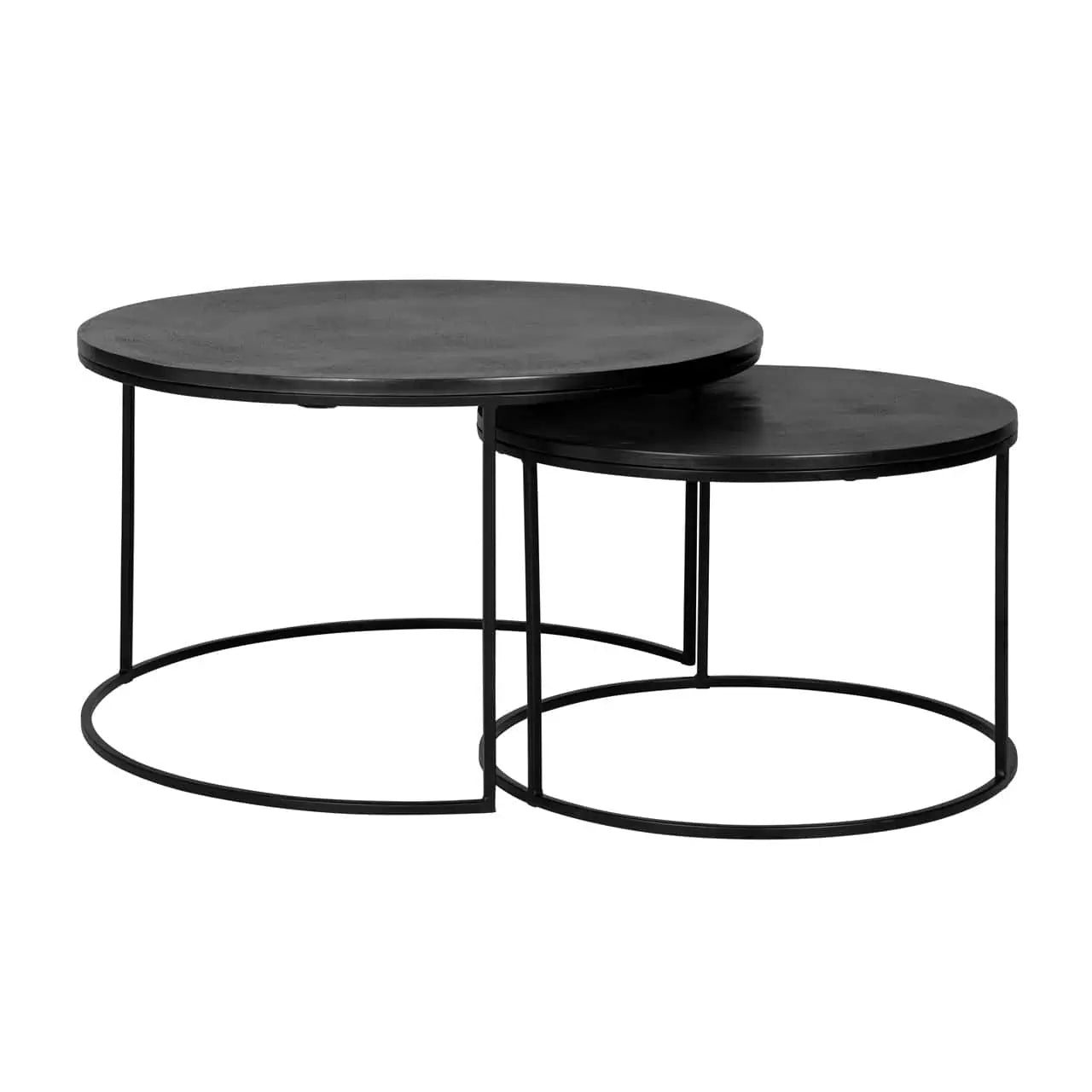 Richmond Salontafel Bolder set van 2 aluminium zwart (Black)