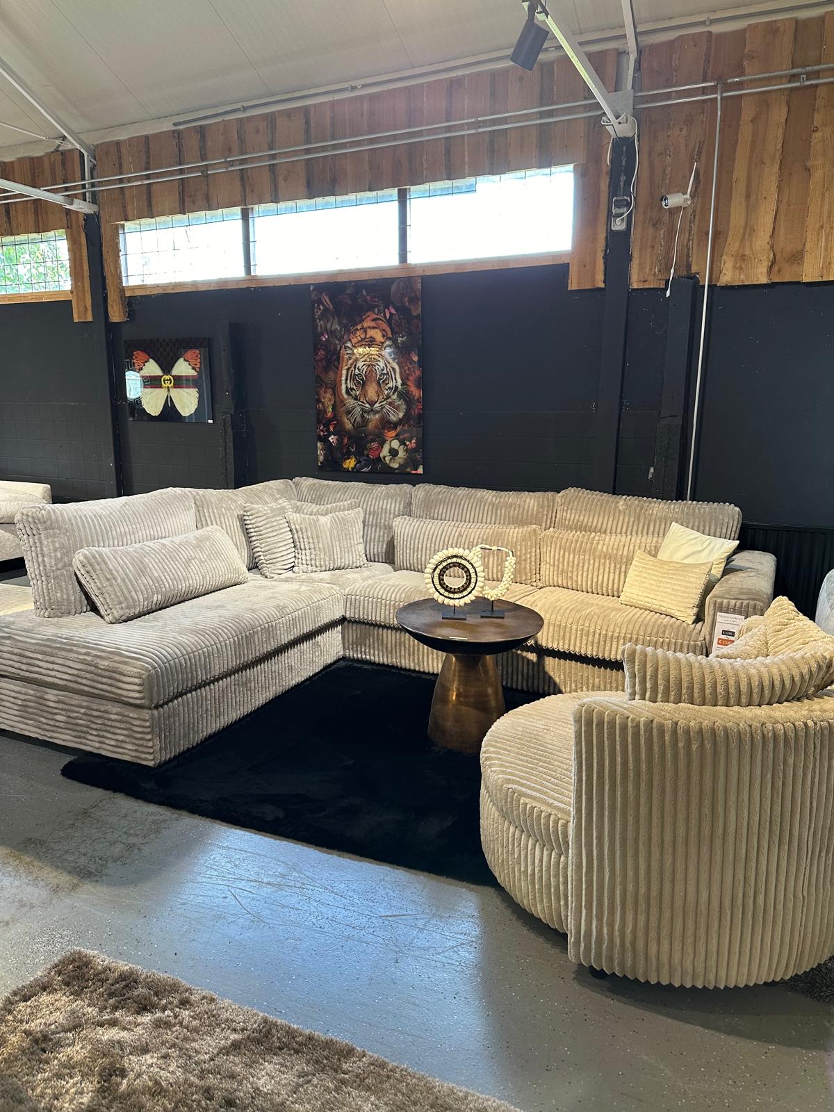 Hoekbank Crescent rib