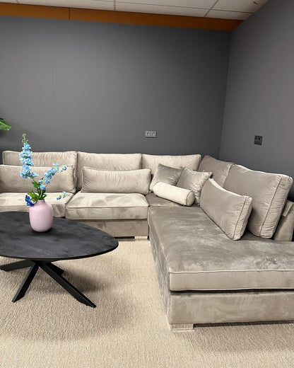 Crescent velvet velours loungebank