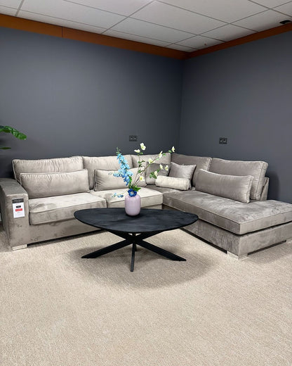 Crescent velvet velours loungebank