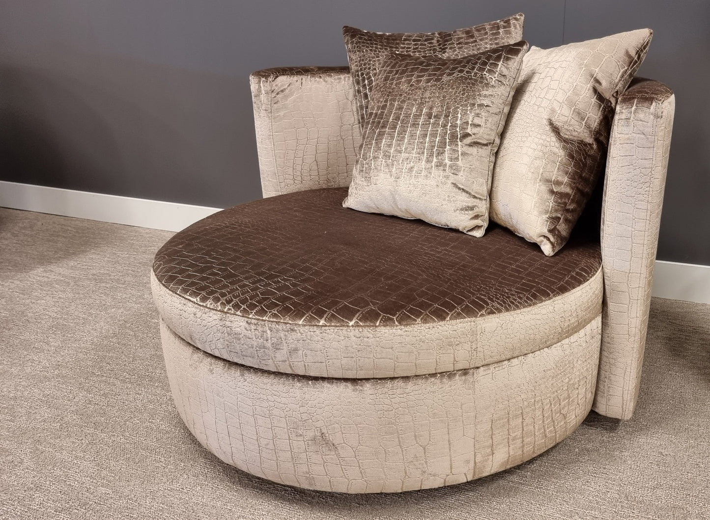 Love seat Croco Taupe