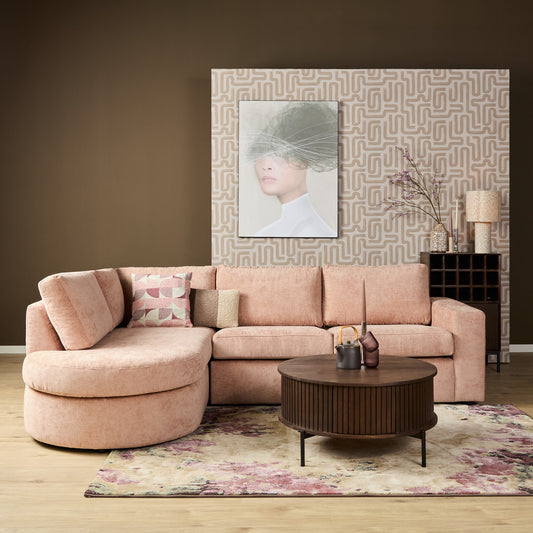 Loungebank Alma Hoekbank Roze
